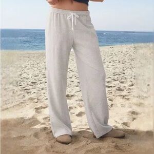 Anastasia Waffle Sweatpants SHORT- Grey